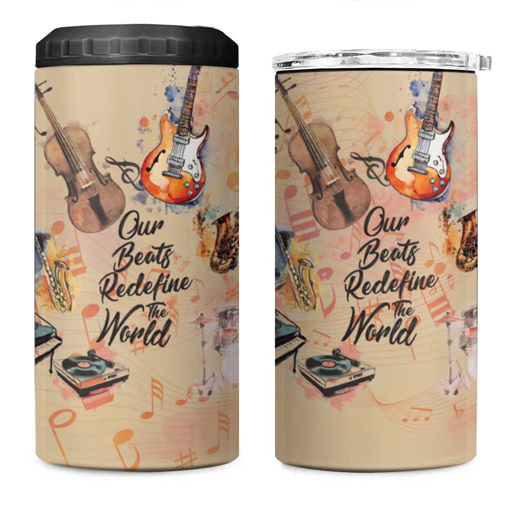 Our Beats Redefine The World African 4 in 1 Can Cooler Tumbler