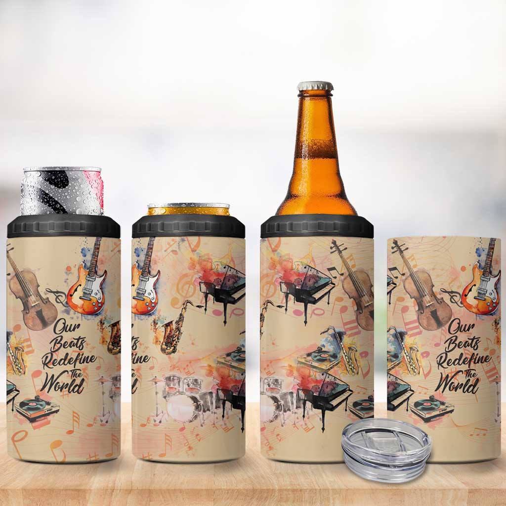 Our Beats Redefine The World African 4 in 1 Can Cooler Tumbler