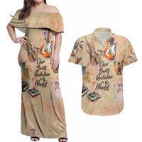 Our Beats Redefine The World African Couples Matching Off Shoulder Maxi Dress and Hawaiian Shirt