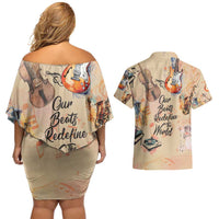 Our Beats Redefine The World African Couples Matching Off Shoulder Short Dress and Hawaiian Shirt
