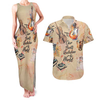 Our Beats Redefine The World African Couples Matching Tank Maxi Dress and Hawaiian Shirt