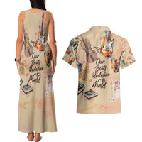 Our Beats Redefine The World African Couples Matching Tank Maxi Dress and Hawaiian Shirt