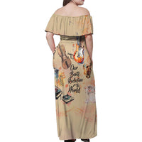Our Beats Redefine The World African Family Matching Off Shoulder Maxi Dress and Hawaiian Shirt