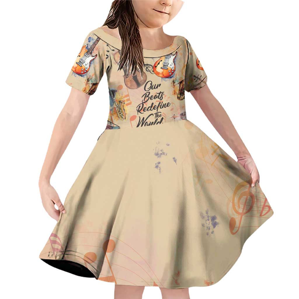 Our Beats Redefine The World African Family Matching Off Shoulder Short Dress and Hawaiian Shirt