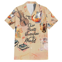 Our Beats Redefine The World African Family Matching Off Shoulder Short Dress and Hawaiian Shirt