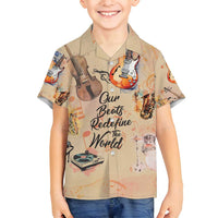 Our Beats Redefine The World African Family Matching Off Shoulder Short Dress and Hawaiian Shirt