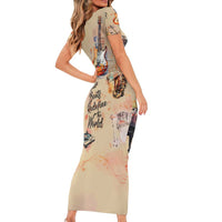 Our Beats Redefine The World African Family Matching Short Sleeve Bodycon Dress and Hawaiian Shirt