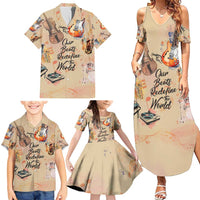 Our Beats Redefine The World African Family Matching Summer Maxi Dress and Hawaiian Shirt
