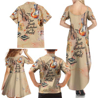 Our Beats Redefine The World African Family Matching Summer Maxi Dress and Hawaiian Shirt