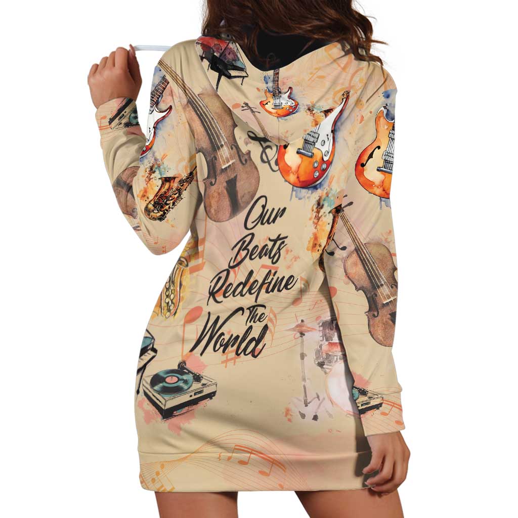 Our Beats Redefine The World African Hoodie Dress