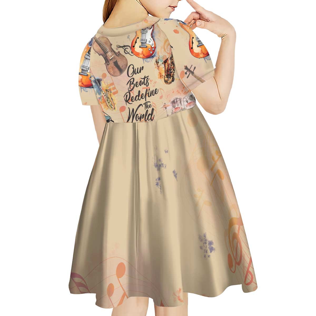 Our Beats Redefine The World African Kid Short Sleeve Dress