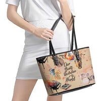 Our Beats Redefine The World African Leather Tote Bag