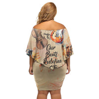 Our Beats Redefine The World African Off Shoulder Short Dress