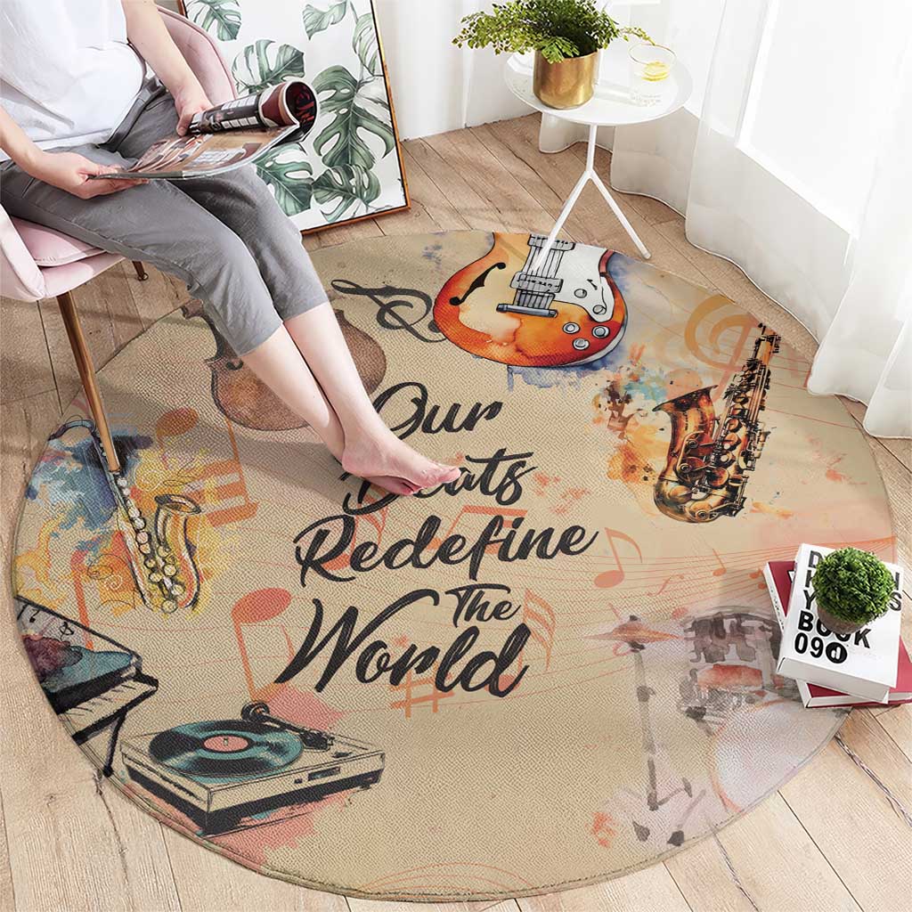 Our Beats Redefine The World African Round Carpet
