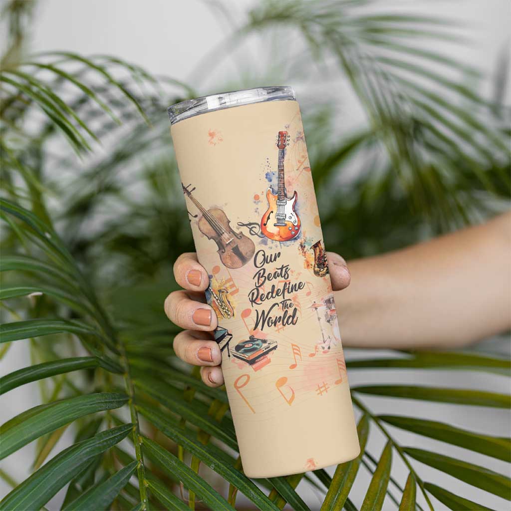 Our Beats Redefine The World African Skinny Tumbler