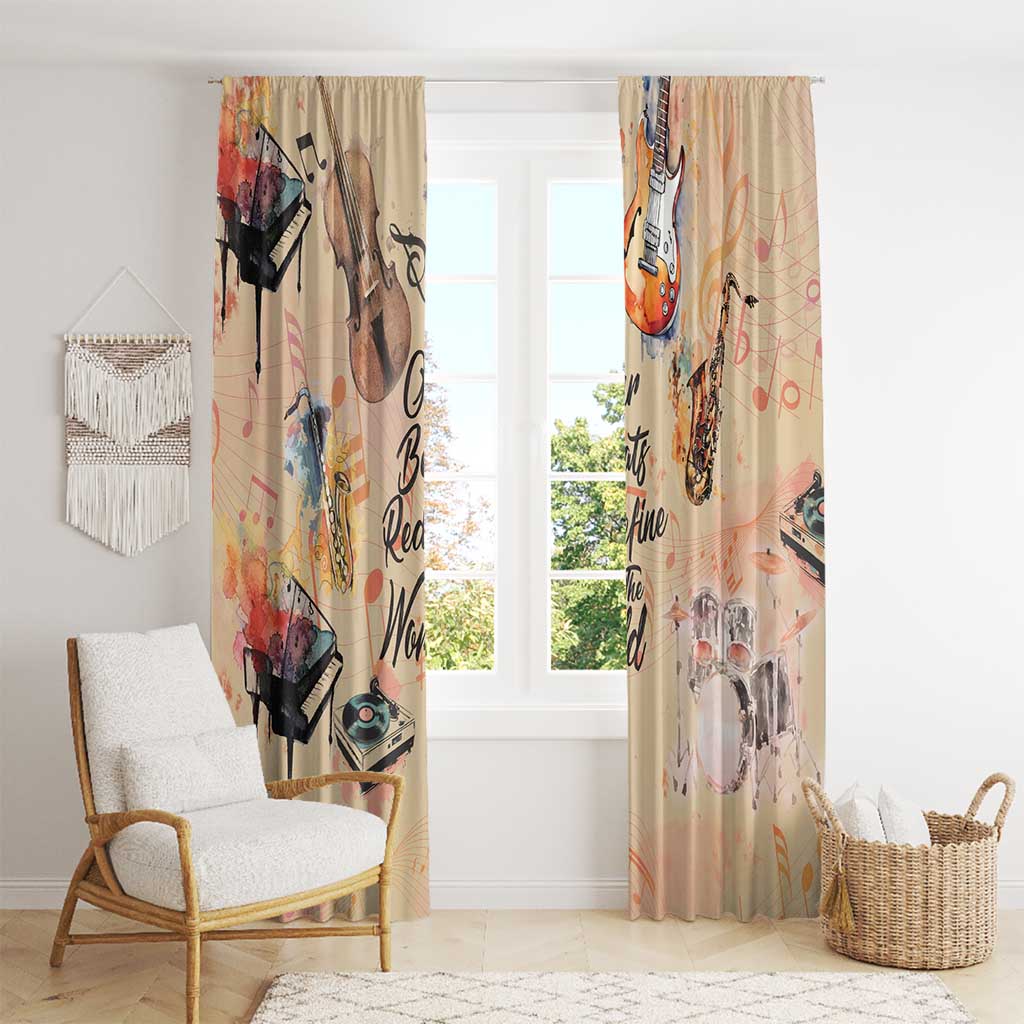 Our Beats Redefine The World African Window Curtain