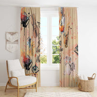 Our Beats Redefine The World African Window Curtain