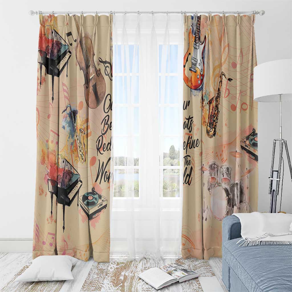 Our Beats Redefine The World African Window Curtain