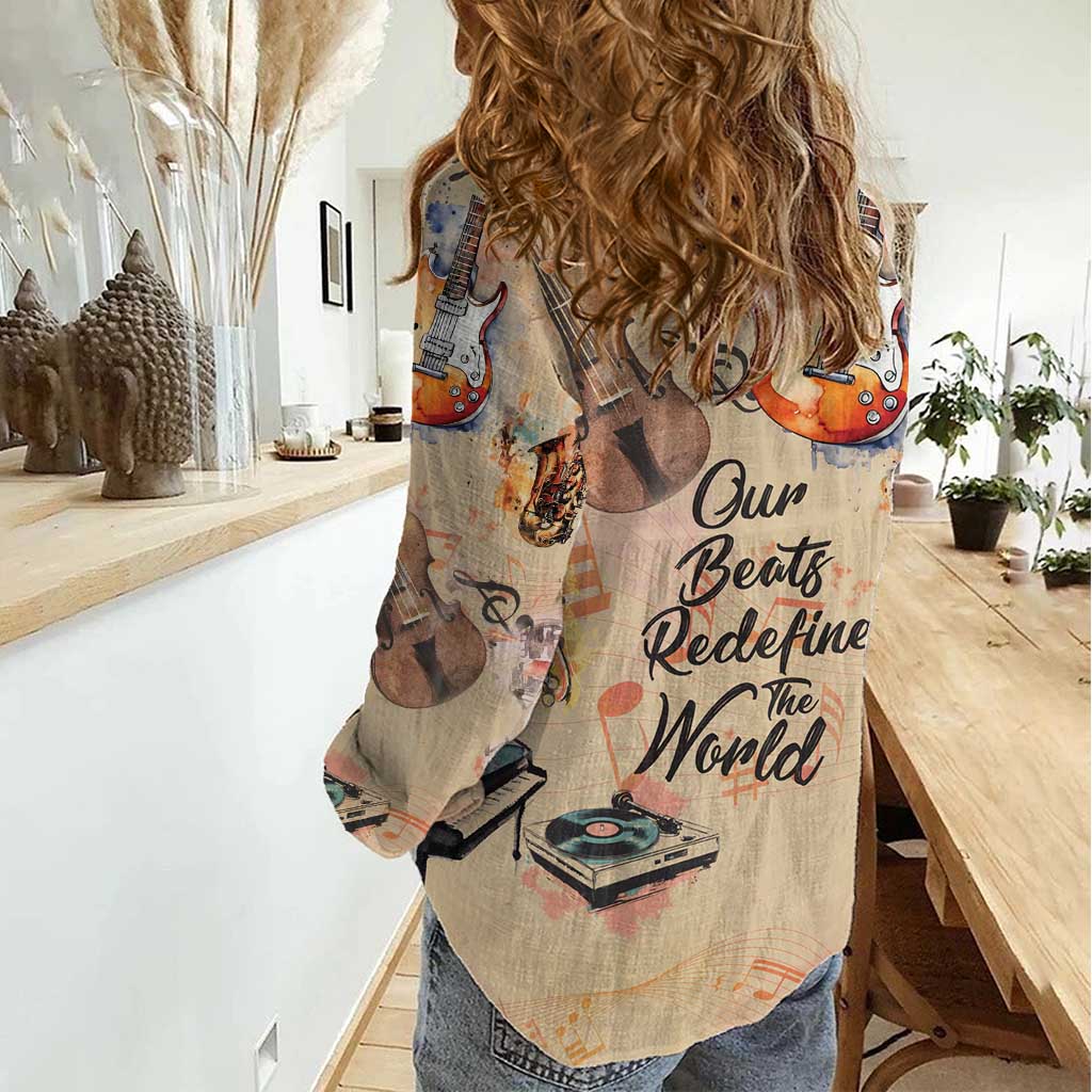 Our Beats Redefine The World African Women Casual Shirt