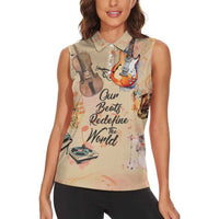 Our Beats Redefine The World African Women Sleeveless Polo Shirt