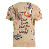 Our Beats Redefine The World African Women V-Neck T-Shirt