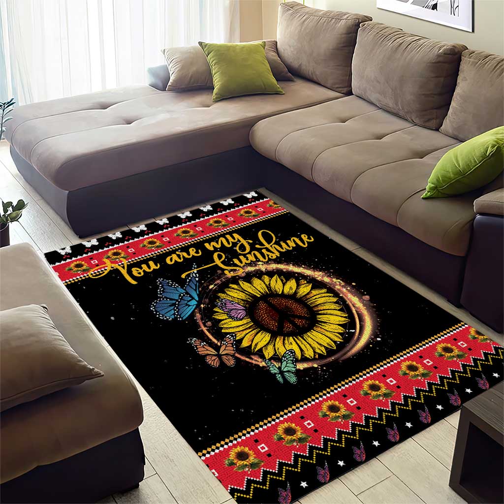 Butterfly Christmas Yall Area Rug You Are My Sunshine - Wonder Print Shop