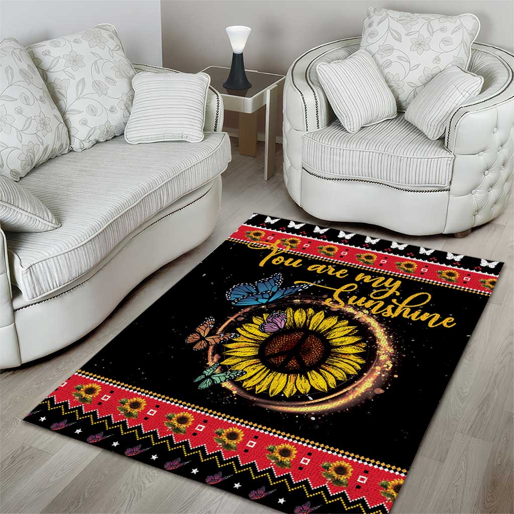 Butterfly Christmas Yall Area Rug You Are My Sunshine - Wonder Print Shop