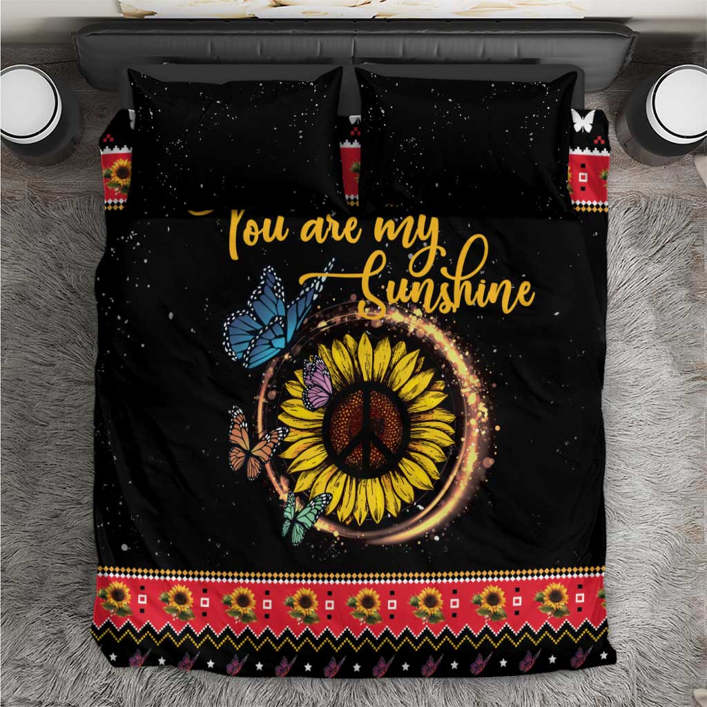 Butterfly Christmas Yall Bedding Set You Are My Sunshine - Wonder Print Shop
