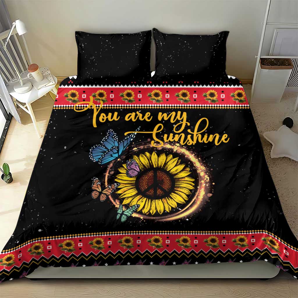 Butterfly Christmas Yall Bedding Set You Are My Sunshine - Wonder Print Shop