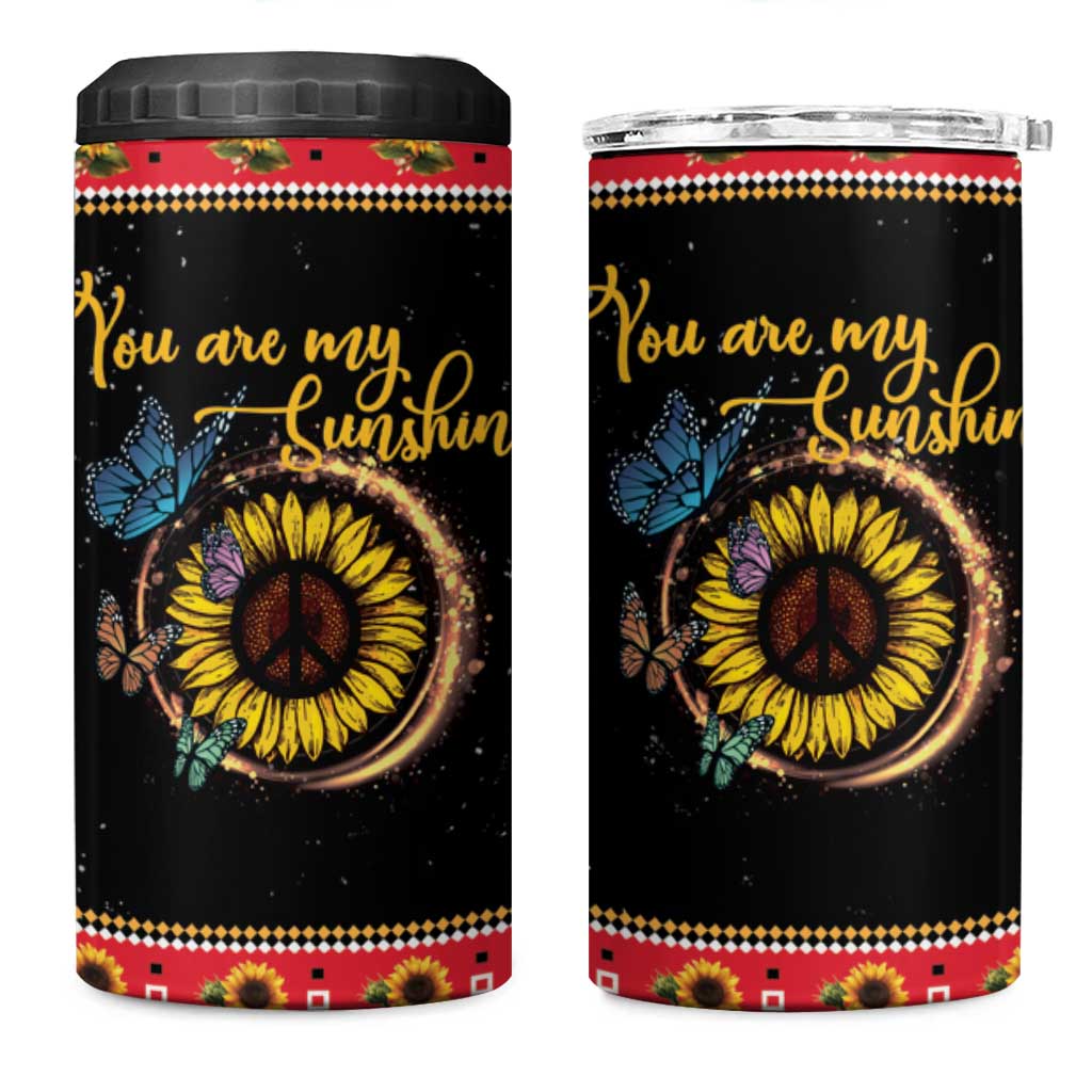 Butterfly Christmas Yall 4 in 1 Can Cooler Tumbler You Are My Sunshine - Wonder Print Shop