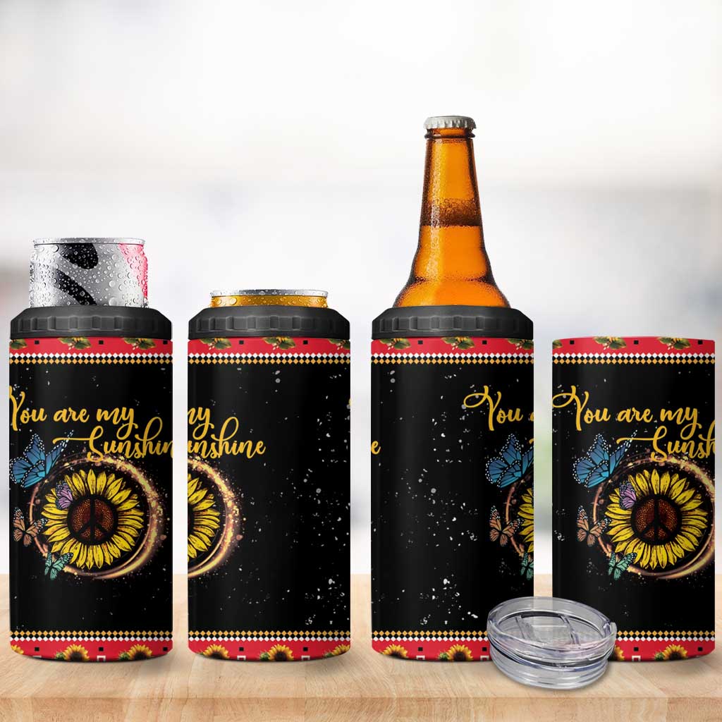 Butterfly Christmas Yall 4 in 1 Can Cooler Tumbler You Are My Sunshine - Wonder Print Shop