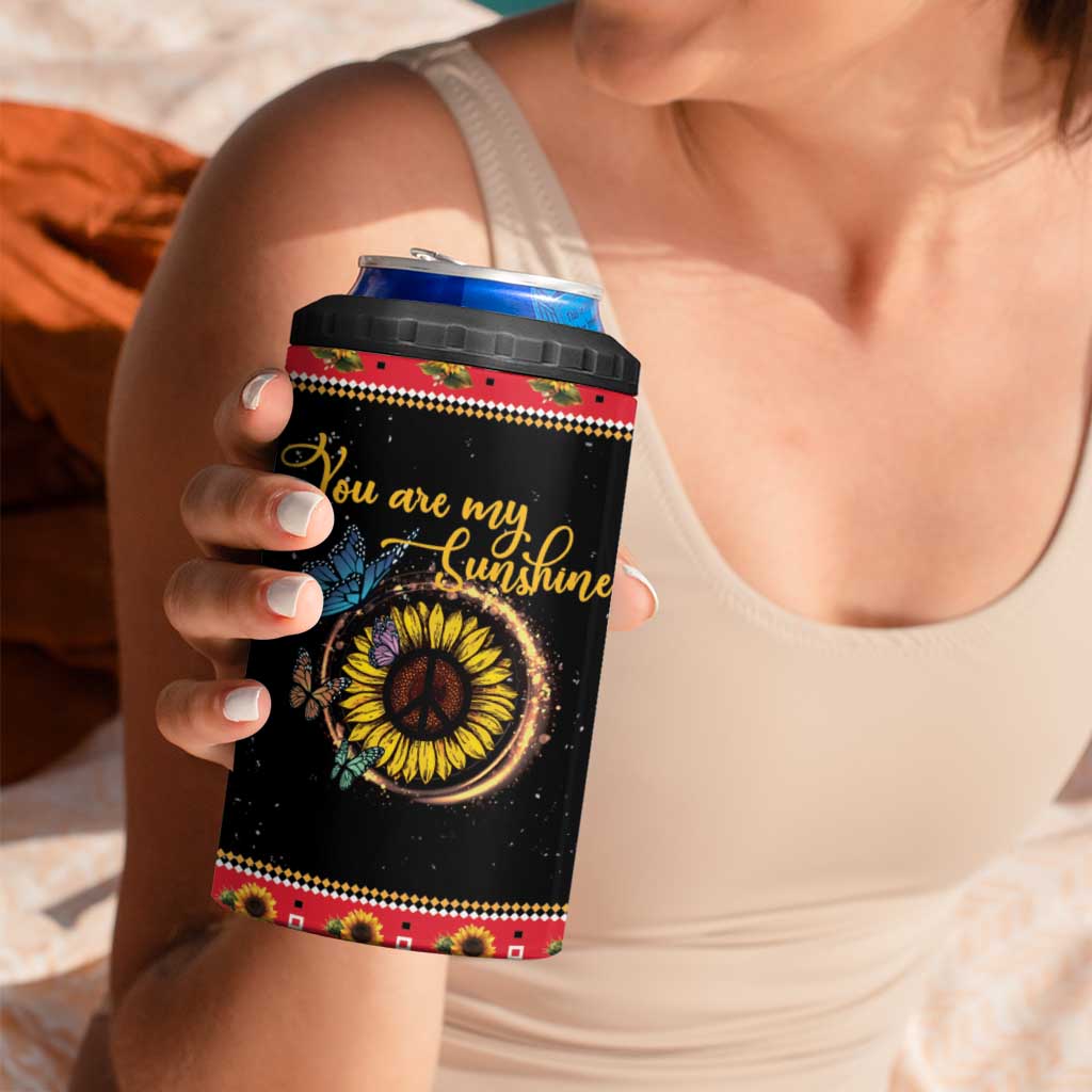Butterfly Christmas Yall 4 in 1 Can Cooler Tumbler You Are My Sunshine - Wonder Print Shop