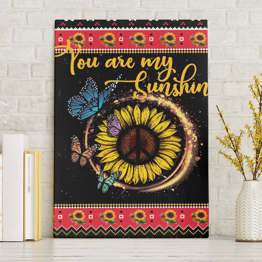 Butterfly Christmas Yall Canvas Wall Art You Are My Sunshine - Wonder Print Shop