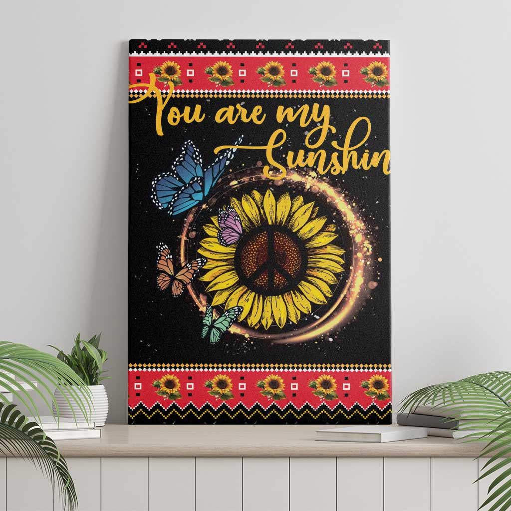 Butterfly Christmas Yall Canvas Wall Art You Are My Sunshine - Wonder Print Shop