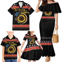 Butterfly Christmas Yall Family Matching Mermaid Dress and Hawaiian Shirt You Are My Sunshine - Wonder Print Shop