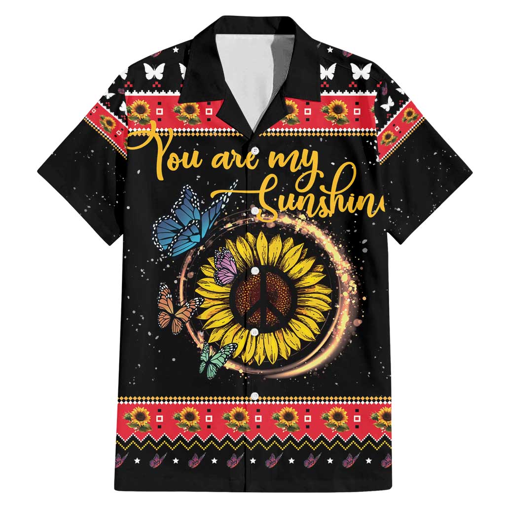 Butterfly Christmas Yall Family Matching Mermaid Dress and Hawaiian Shirt You Are My Sunshine - Wonder Print Shop