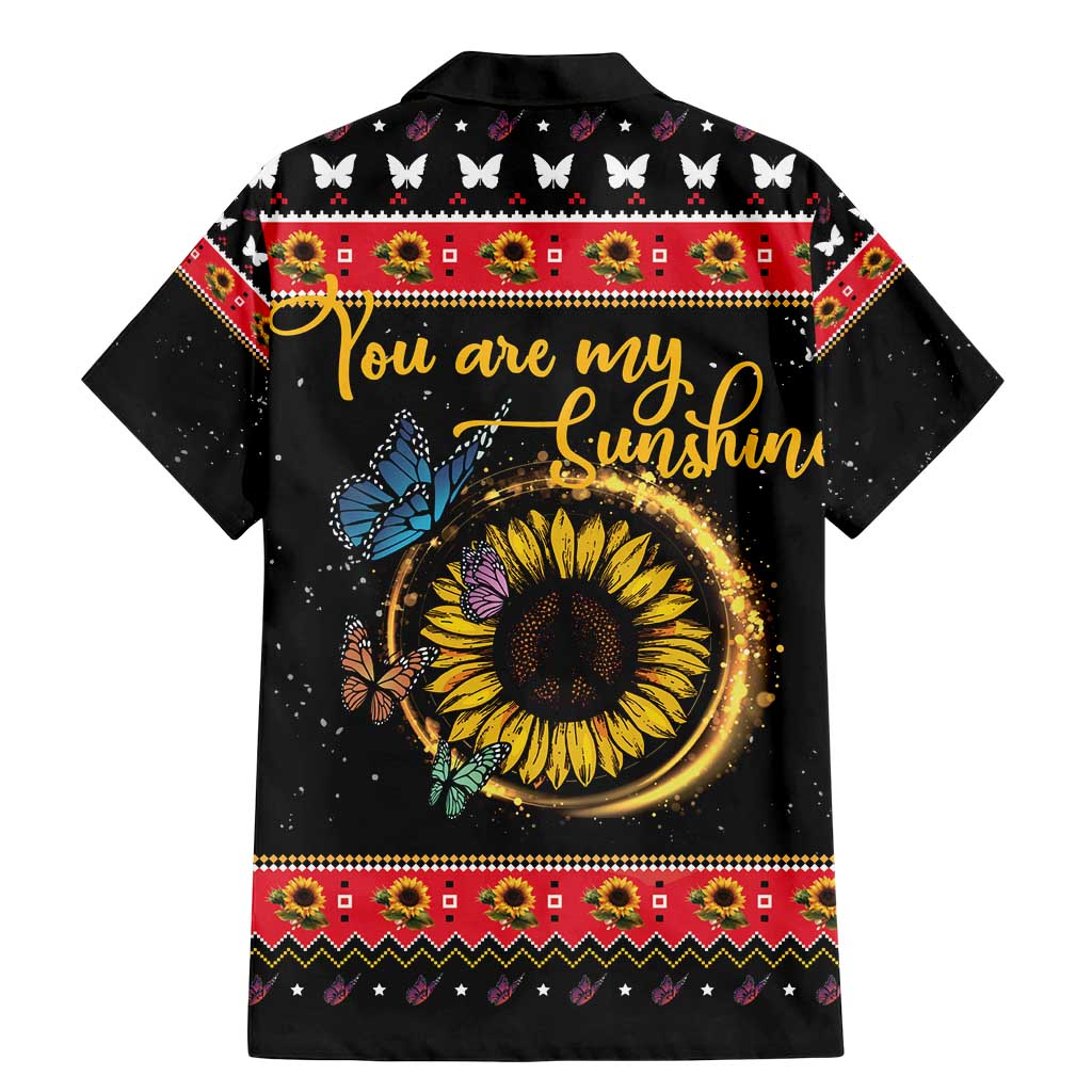 Butterfly Christmas Yall Family Matching Mermaid Dress and Hawaiian Shirt You Are My Sunshine - Wonder Print Shop