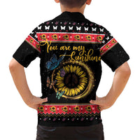Butterfly Christmas Yall Family Matching Puletasi and Hawaiian Shirt You Are My Sunshine - Wonder Print Shop
