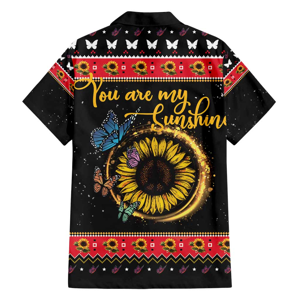 Butterfly Christmas Yall Family Matching Tank Maxi Dress and Hawaiian Shirt You Are My Sunshine - Wonder Print Shop