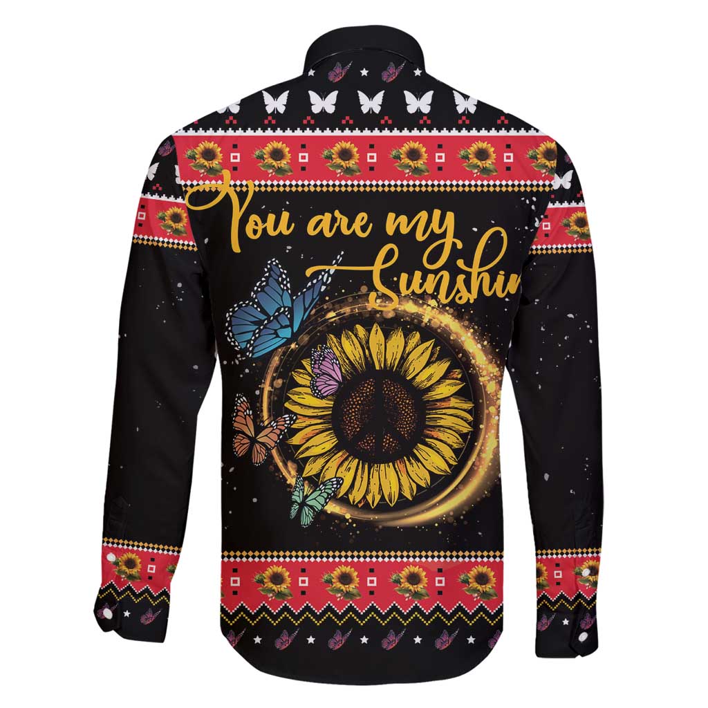 Butterfly Christmas Yall Family Matching Tank Maxi Dress and Hawaiian Shirt You Are My Sunshine - Wonder Print Shop