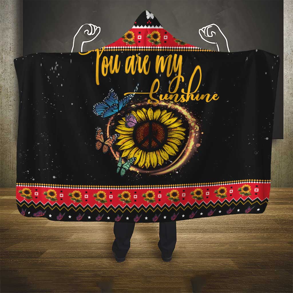 Butterfly Christmas Yall Hooded Blanket You Are My Sunshine