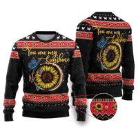 Butterfly Christmas Yall Ugly Christmas Sweater You Are My Sunshine - Wonder Print Shop