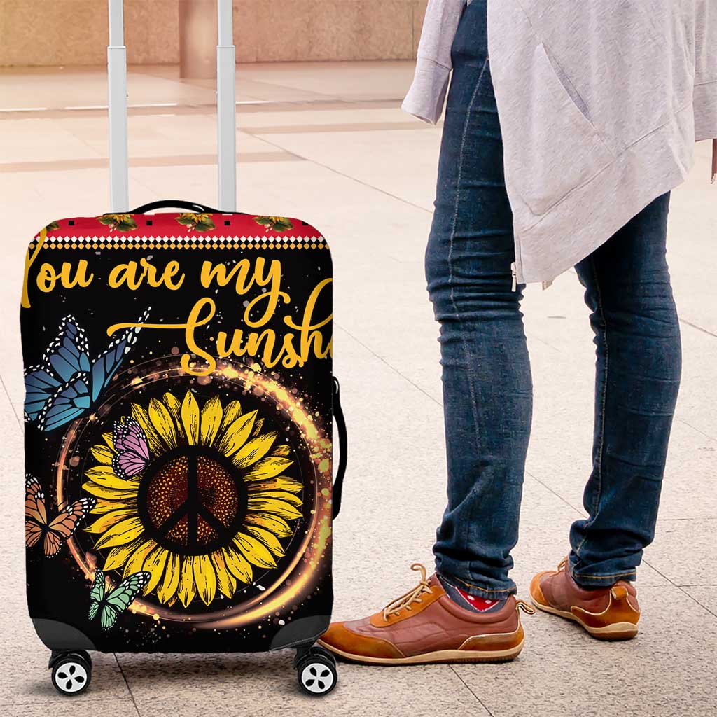 Butterfly Christmas Yall Luggage Cover You Are My Sunshine - Wonder Print Shop