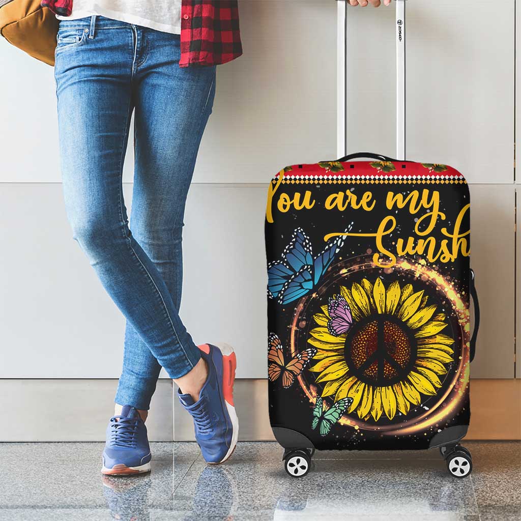 Butterfly Christmas Yall Luggage Cover You Are My Sunshine - Wonder Print Shop