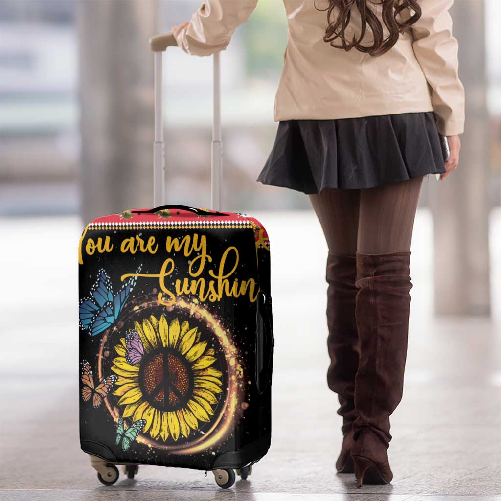 Butterfly Christmas Yall Luggage Cover You Are My Sunshine - Wonder Print Shop