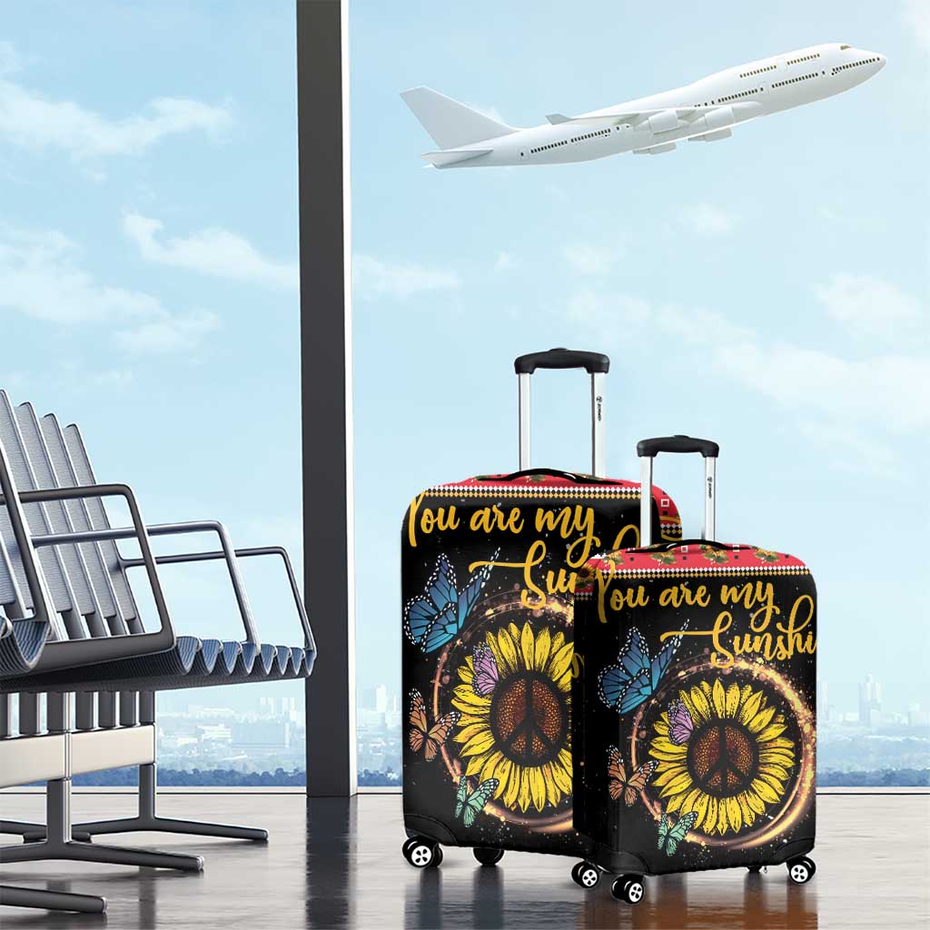 Butterfly Christmas Yall Luggage Cover You Are My Sunshine - Wonder Print Shop