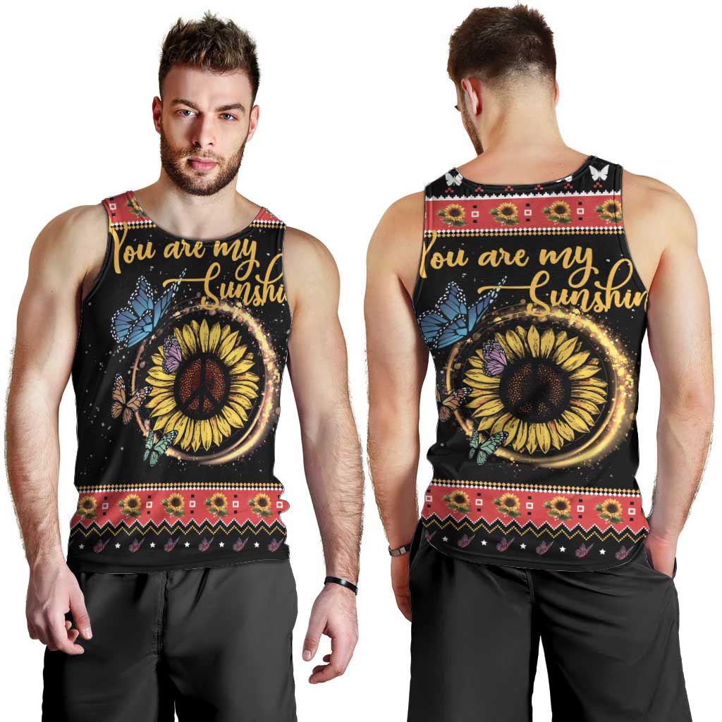 Butterfly Christmas Yall Men Tank Top You Are My Sunshine - Wonder Print Shop