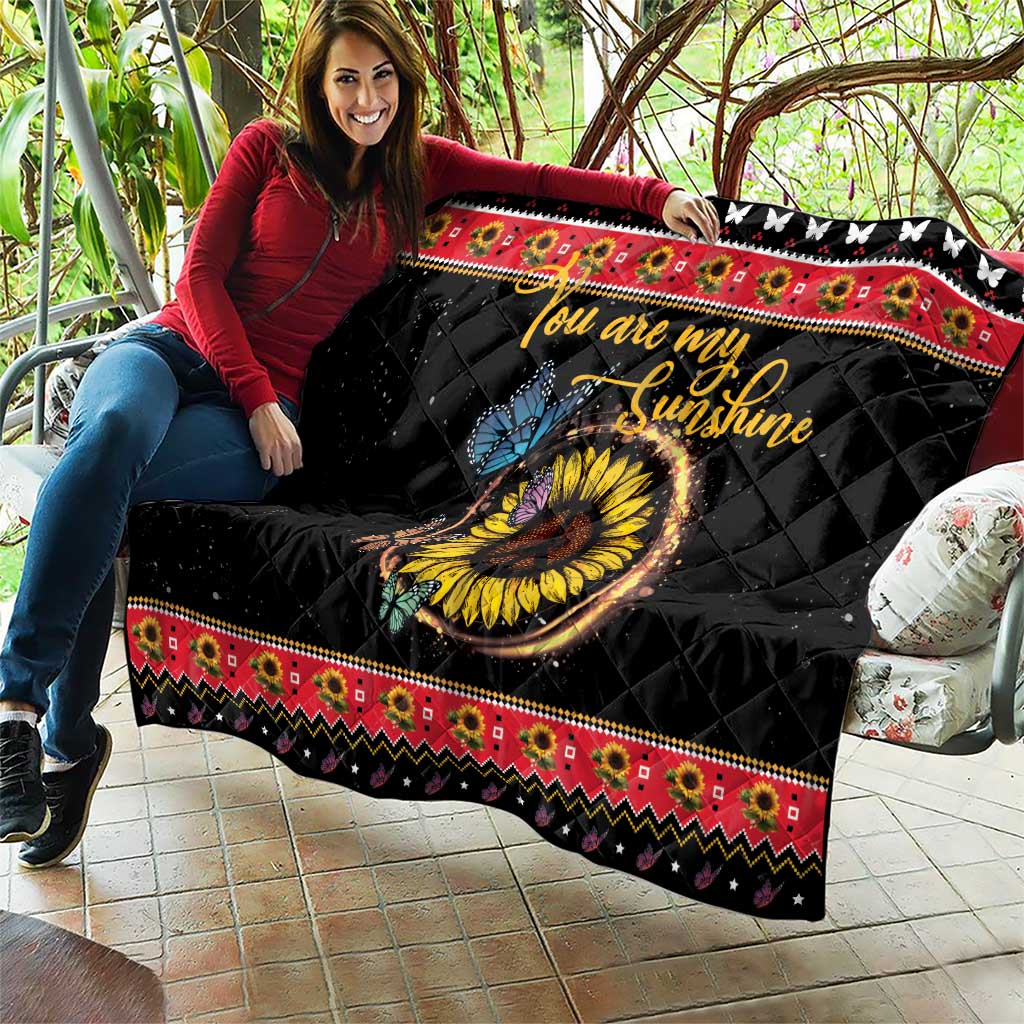 Butterfly Christmas Yall Quilt You Are My Sunshine - Wonder Print Shop