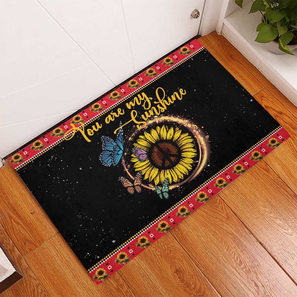 Butterfly Christmas Yall Rubber Doormat You Are My Sunshine - Wonder Print Shop