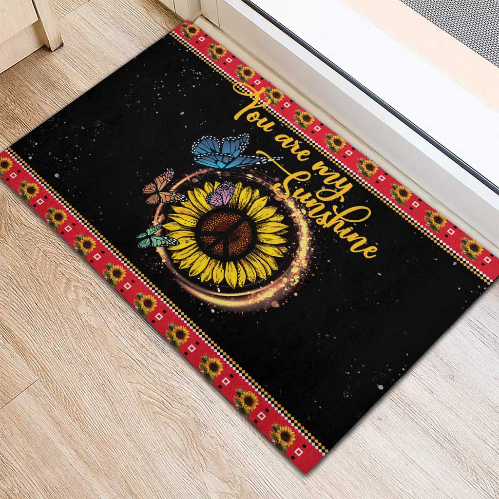 Butterfly Christmas Yall Rubber Doormat You Are My Sunshine - Wonder Print Shop